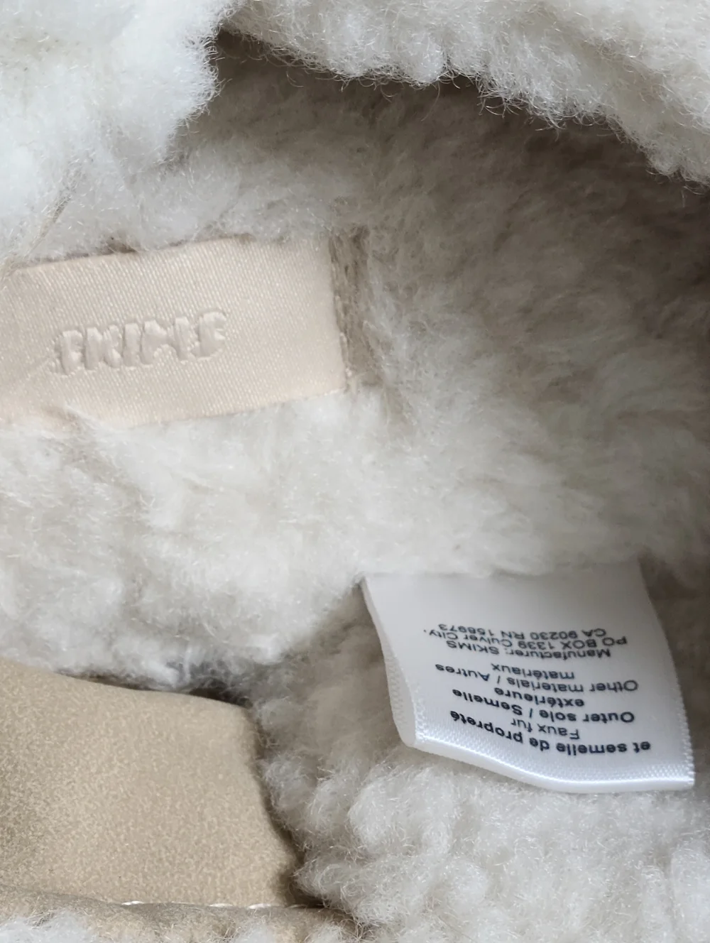 SKIMS X CPFM Collab Teddy Bear Slippers Marble Women 8.5 / 39 NEW - Picture 7 of 7